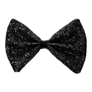Musta glitter-rusetti