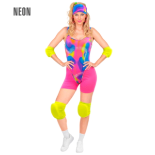 80'er Rulleskøjteløber Kostume Neon