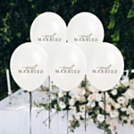 Just Married Lateksipallot Valkoinen