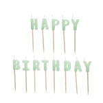 Happy Birthday Kakkukynttilät Vihreä