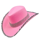 Kimalle Cowboyhattu Vaaleanpunainen