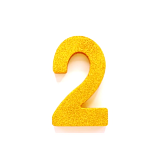 Pöytäkoriste Numerot Glitter Kulta