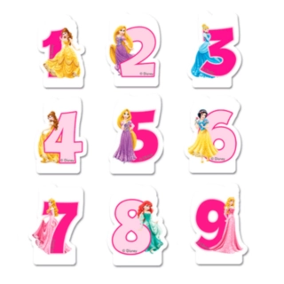 Disney Prinsessat® Numerokakkukynttilät