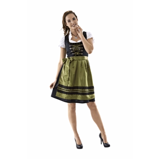 Dirndl Midi Vihreä Musta