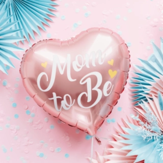 Mom To Be -foliopallo vaaleanpunainen