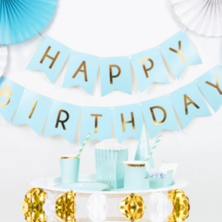 Happy Birthday Viirinauha Vaaleansininen