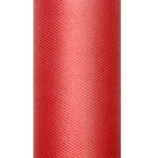 Punainen tyllikangasrulla