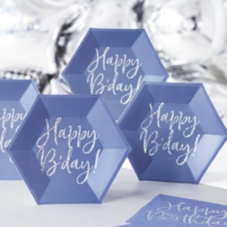 Happy B'day Pahvilautaset Tummansininen